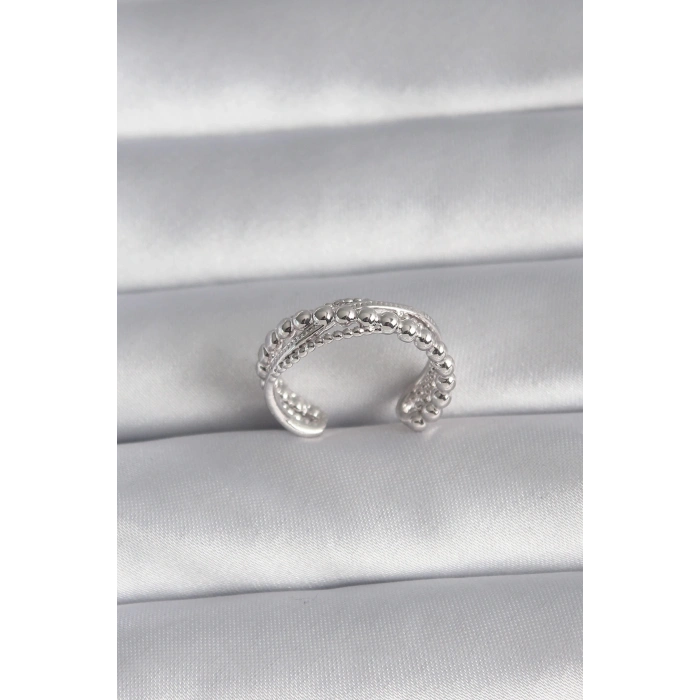 BFS Pirinç Gümüş Renk Kadın Yüzük