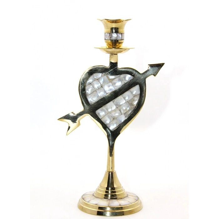 ÇOK SATAN BFS Pirinç Sedefli Tekli Şamdan 11056-975