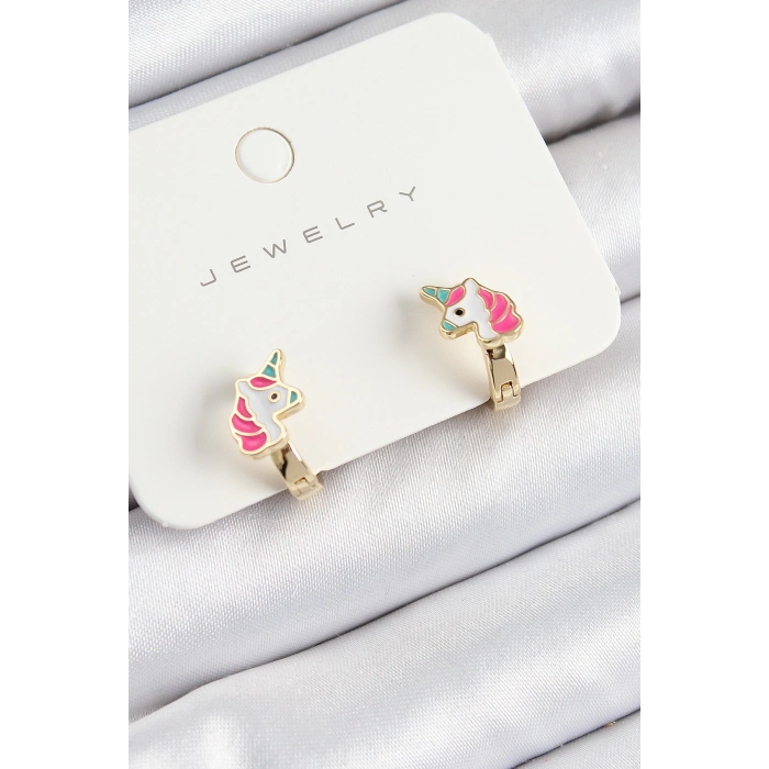 ÇOK SATAN BFS Pirinç Unıcorn Model Gold Renk Çocuk Küpe