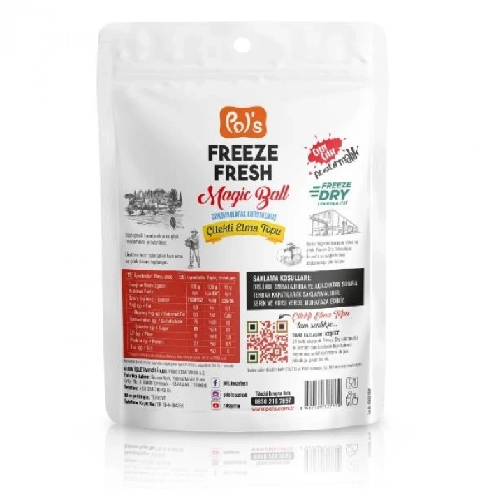 BFS   Pol’s Freeze Fresh Magic Ball Çilekli Elma Topu 16 gr