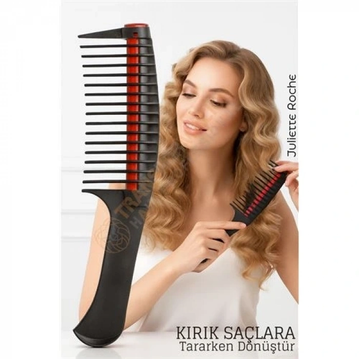 BFS Profesyonel Kırık Saç Temizleyici Tarak - Saç Bakım Krem Protein Dağıtıcı Tarak Bukle Tarağı