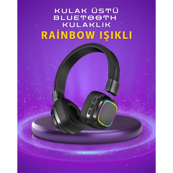 BFS Renkli Işık Efektli Bluetooth 5.3 Müzik Kulaklığı