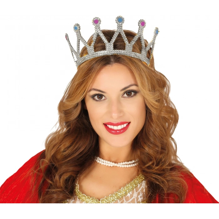 ÇOK SATAN BFS Rönesans Kostümlü Kraliyet Ortaçağ Gümüş Kraliçe Prenses Tacı