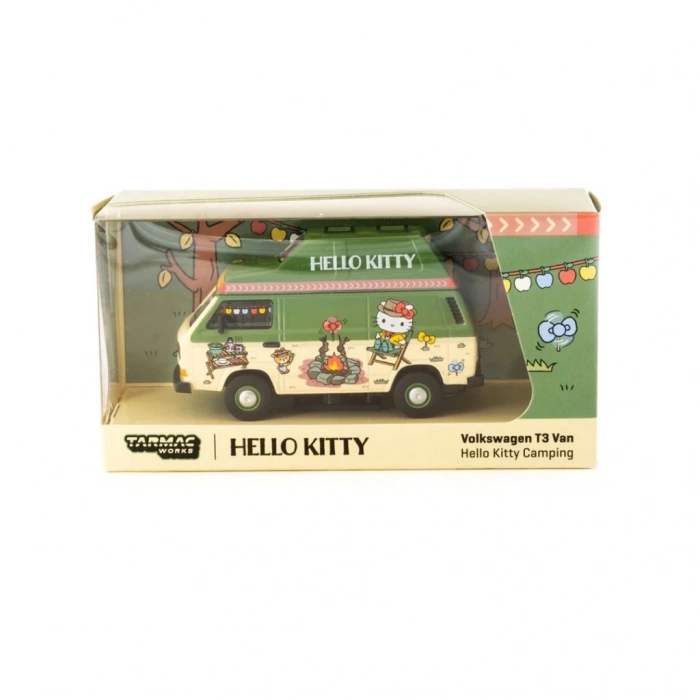 BFS  Schuco x Tarmac Works 1/64 Volkswagen T3 Van Hello Kitty Camping