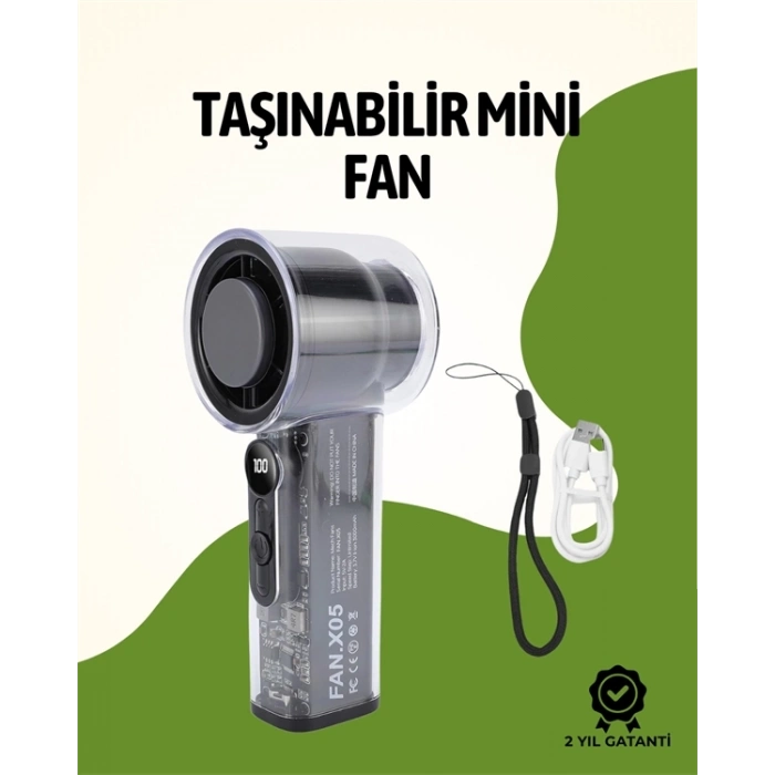 BFS Sessiz Çalışan Taşınabilir Fan | Dijital Göstergeli | 100 Kademeli Hız Ayarı