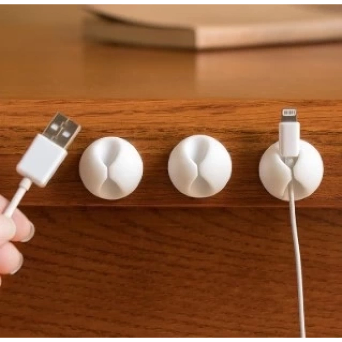 ÇOK SATAN BFS  Siyah Beyaz Kablo Sabitleme Klipsi 10 lu