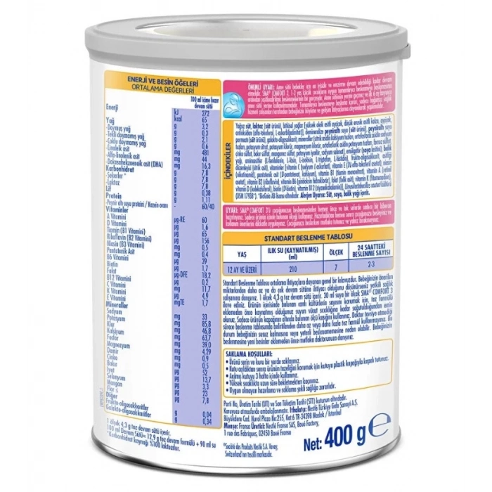 BFS  SMA Comfort 3 Devam Sütü 1-3 Yaş 400 Gr