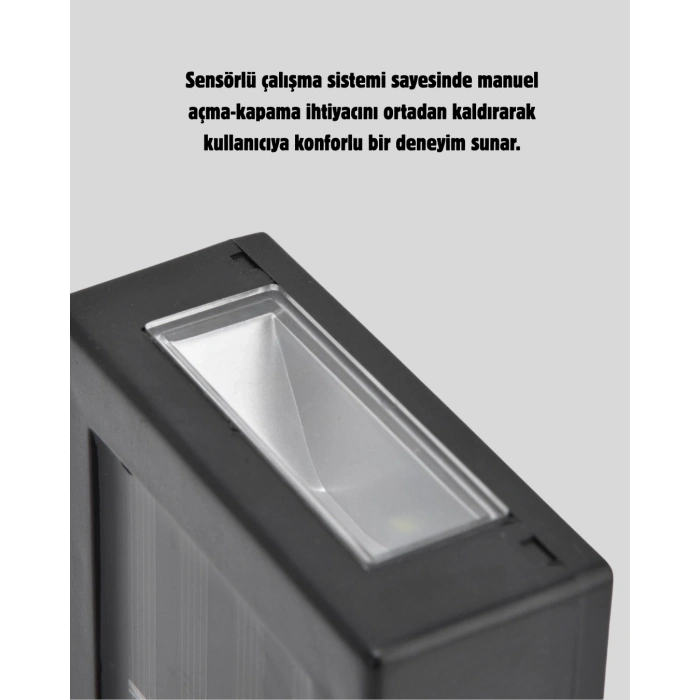 BFS Solar Güçlü 6 LED Dış Mekan Lambası – Otomatik Aç/Kapa Işık Sensörlü Aydınlatma