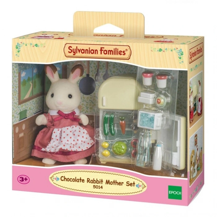 BFS  Sylvanian Families Çikolata Kulaklı Tavşan Anne ve Buzdolabı Seti 5014