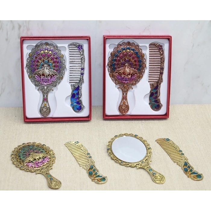 ÇOK SATAN BFS Tavuskuşu Ayna Ve Tarak Seti Küçük Boy Alk4989