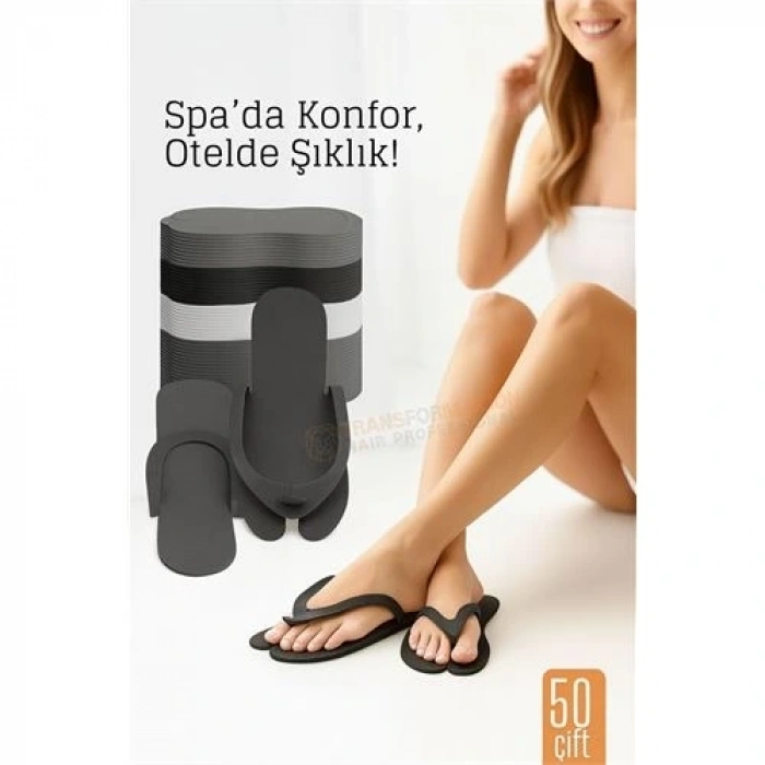 BFS Tek Kullanımlık Spa Otel  Pedikür Terliği  50 Çift 2 MM Kalınlık