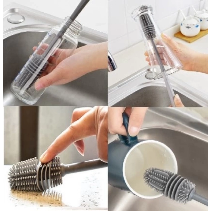 ÇOK SATAN BFS  Uzun Saplı Silikon Biberon ve Kavanoz Yıkama Fırçası