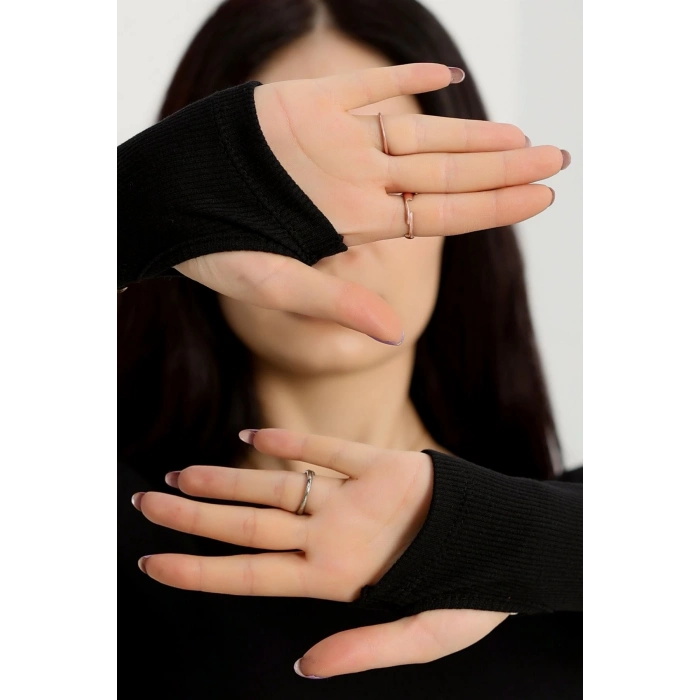 ÇOK SATAN Bisiklet Yaka Parmak Geçmeli Kaşkorse bluz siyah a3829