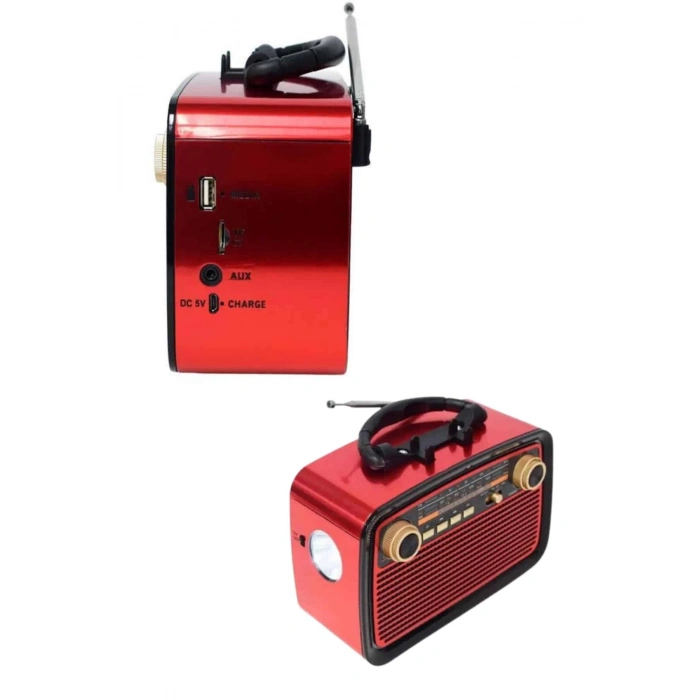 ÇOK SATAN Bluetooth Hoparlör Ahşap Renk Vintage Işıklı Nostaljik Radyo Fm Ahşap Görünümlü