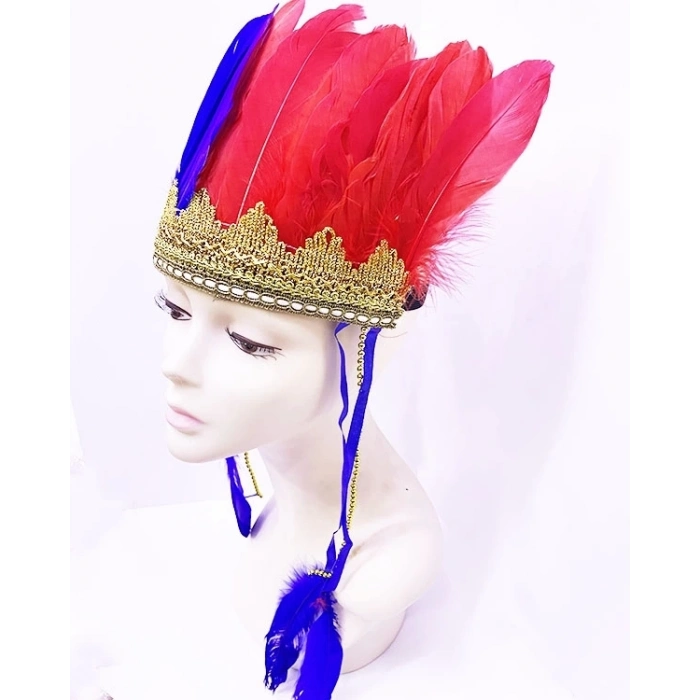 ÇOK SATAN Bordo Mavi Renk Tüylü Kızılderili Başlığı | Taraftar Başlığı