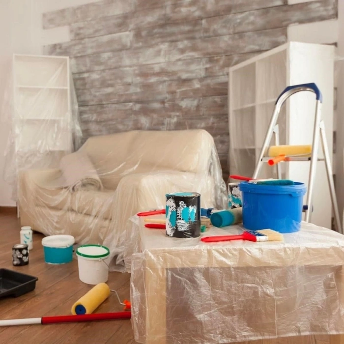 ÇOK SATAN Boya Badana Eşya Koruma Hışır Örtüsü 180cm x 15 mt Yapışkanlı Hışır Örtü