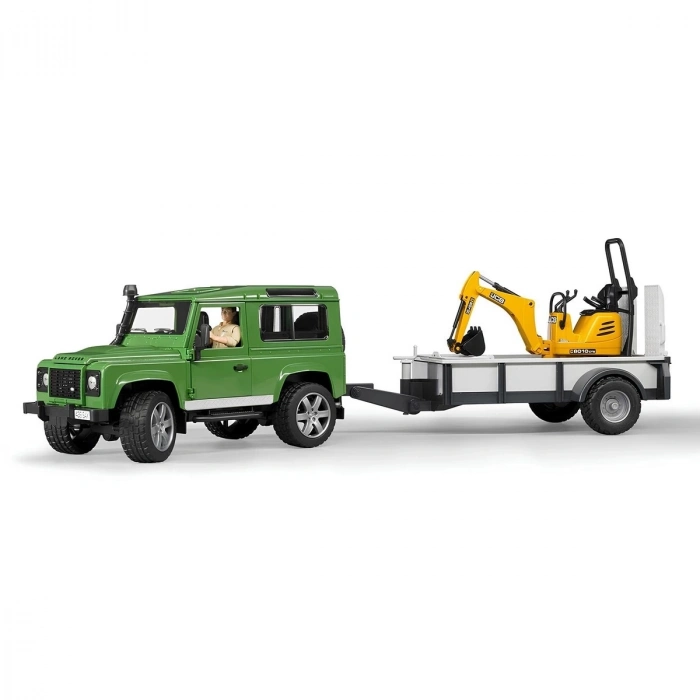 ÇOK SATAN Bruder Land Rover Arazi Aracı Ve Jcb Mini Kazıcı BR02593