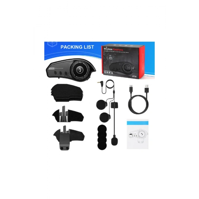 ÇOK SATAN Bt35 Kask Kulaklık Bluetooth 5.0 Motosiklet Interkom Su Geçirmez Kablosuz Kulaklık