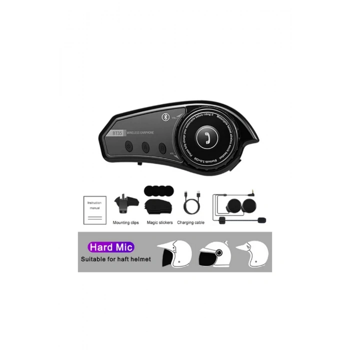 ÇOK SATAN Bt35 Kask Kulaklık Bluetooth 5.0 Motosiklet Interkom Su Geçirmez Kablosuz Kulaklık