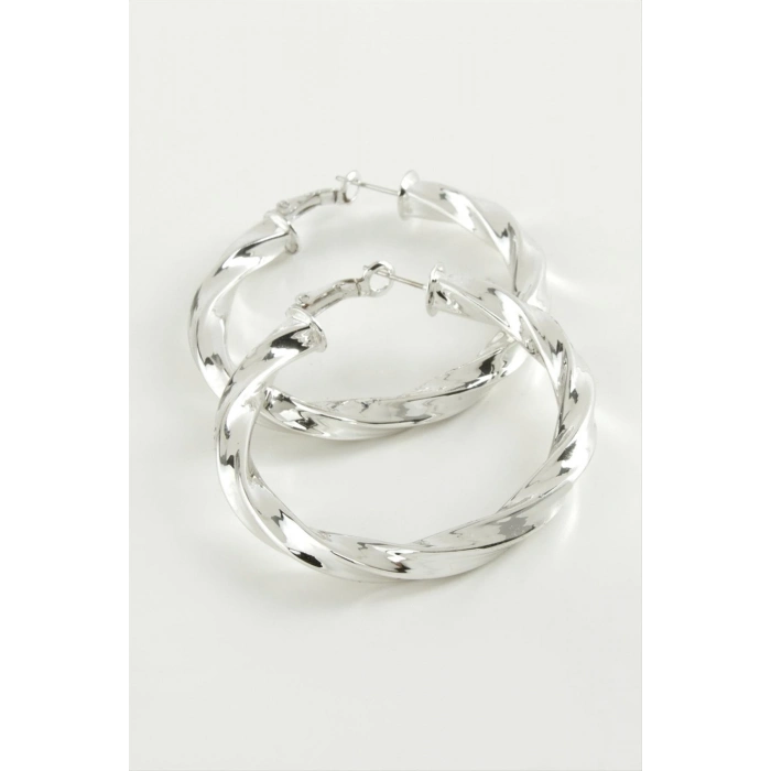 ÇOK SATAN Burgulu Halka Küpe 4,5 cm