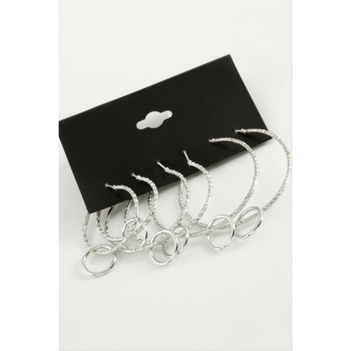 ÇOK SATAN Burgulu Metal Halka Küpe 6 Adet