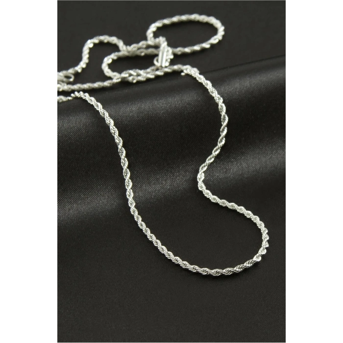 ÇOK SATAN Burgulu Zincir Çelik Kolye 60 cm