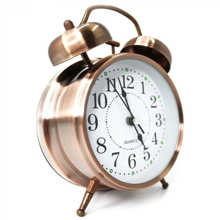 ÇOK SATAN Büyük Boy Metal Bakır Çalar Saat