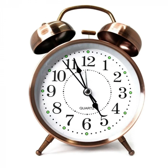 ÇOK SATAN Büyük Boy Metal Bakır Çalar Saat