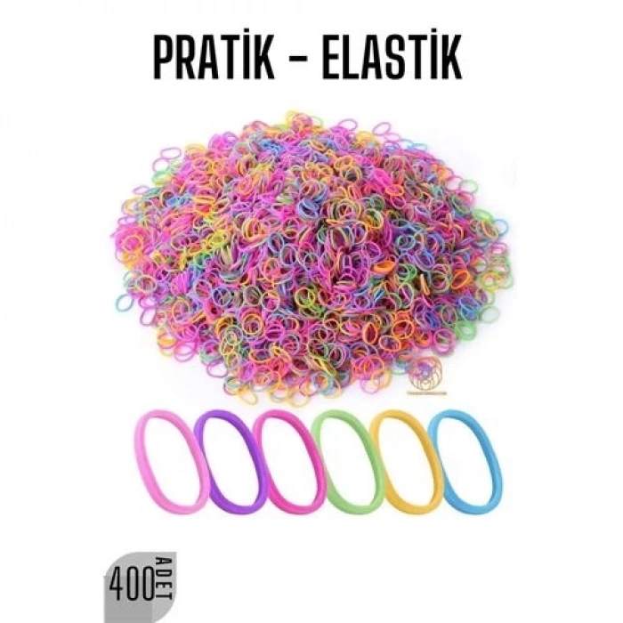 ÇOK SATAN BX Pratik Saç Lastik Toka 400 ADET RENKLİ