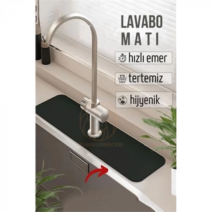 ÇOK SATAN BX Su Emici Lavabo Matı Hızlı Emen Musluk Matı