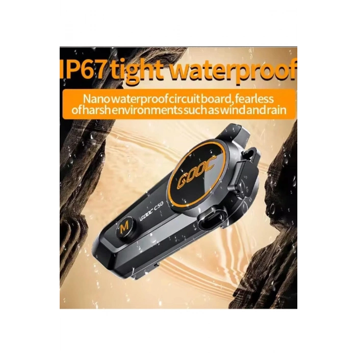 ÇOK SATAN C50 2x Motosiklet Intercom Kask Kulaklık 1000 Mah Rgb Işıklı Çift Eşleşme