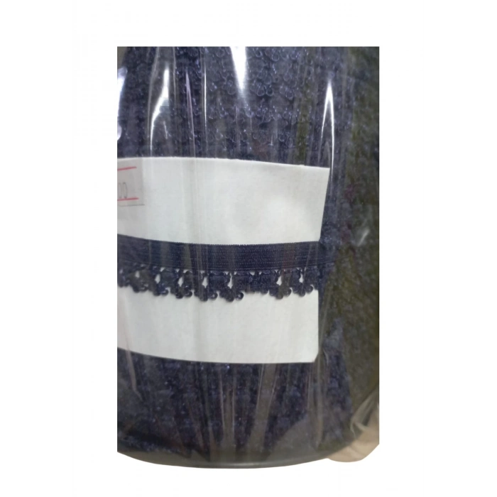 ÇOK SATAN Çamaşır Lastiği Dantelli 1 cm 1 Metre Lacivert