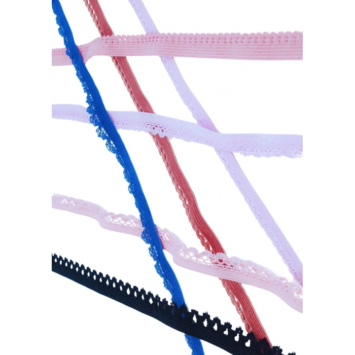 ÇOK SATAN Çamaşır Lastiği Dantelli 1 cm 75 Metre 1 Top Kahverengi