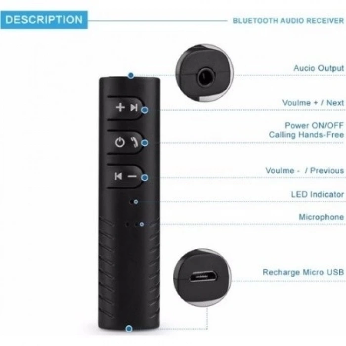 ÇOK SATAN Car Bluetooth Music Driver Araç Aux Hands-free Mp3 Bağlantı Kiti