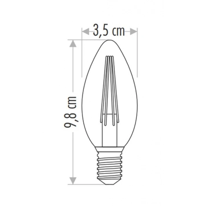 ÇOK SATAN CATA CT 4280 4W Rustik Led Ampul 2700K Amber E14 Duy