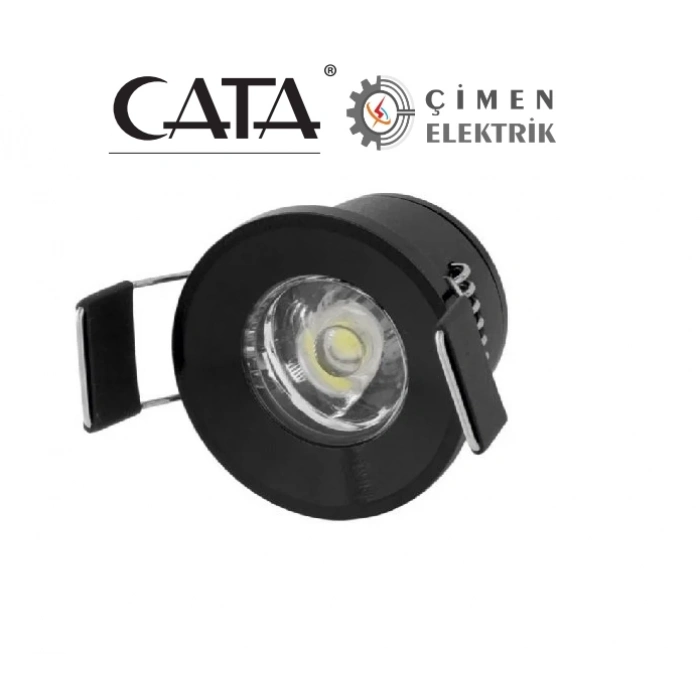 ÇOK SATAN CATA CT 5270 1,5W Led  Spot Siyah Kasa 3200K Gün Işığı