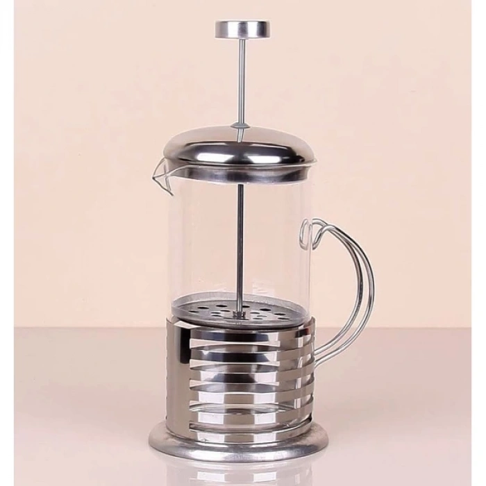 ÇOK SATAN Çelik Kulplu Cam French Press - 350 ml