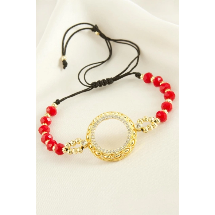 ÇOK SATAN Çeyrek Altın Koyulabilir Kristal Taşlı Bileklik