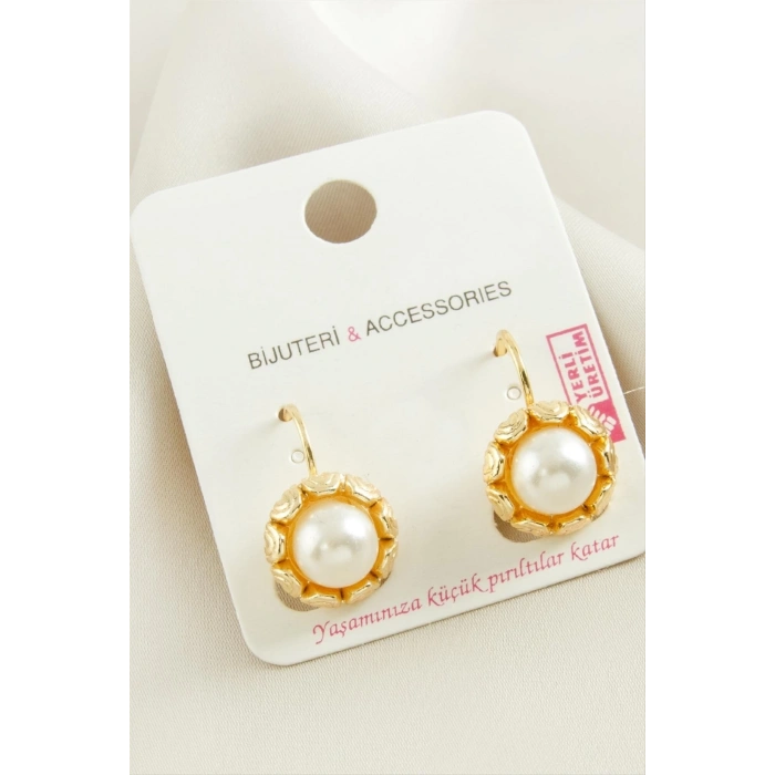 ÇOK SATAN Çiçek İnci Metal Küpe