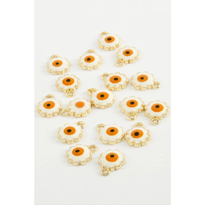 ÇOK SATAN Çiçek Nazar Tek Kulplu Mineli Bileklik ve Kolye Ucu Aparatı 1 Adet