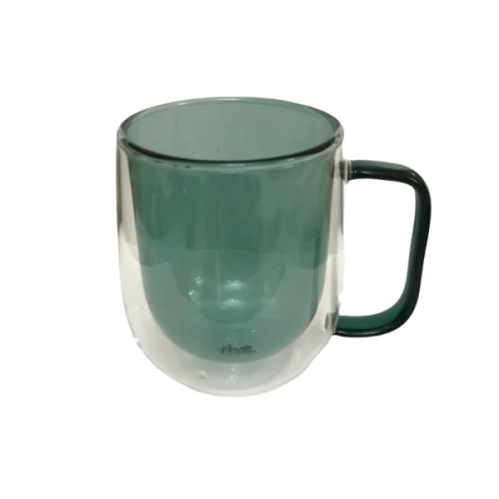 ÇOK SATAN Çift Cidarlı Cam Kupa Yeşil Renk