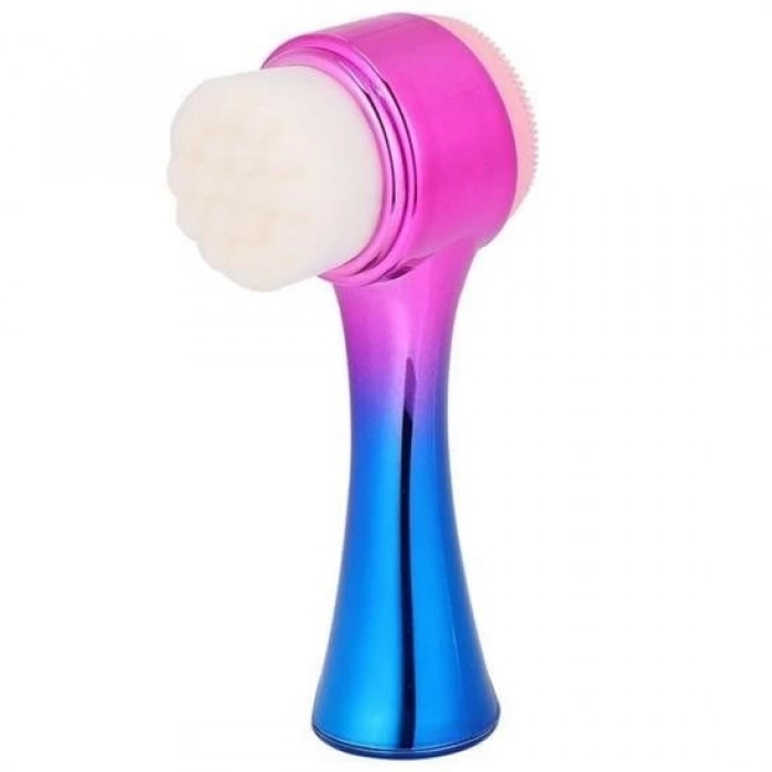 ÇOK SATAN Çift İşlevli Renkli Cilt Yüz Temizleme Fırçası Peeling Masaj Etkili Gözenek Temizleyici Alet