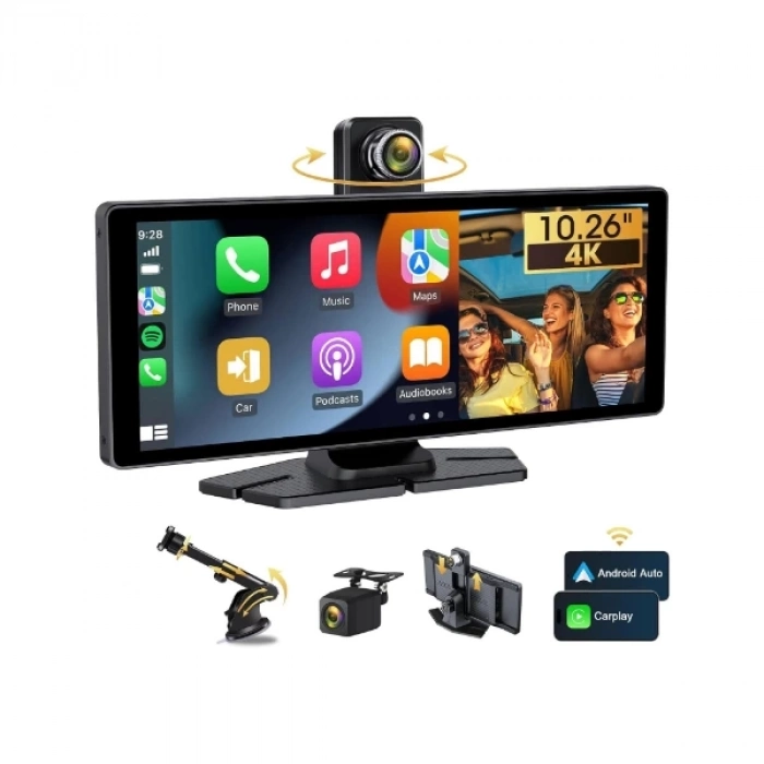 ÇOK SATAN Çift Lens Kameralı Apple Ve Android CarPlay