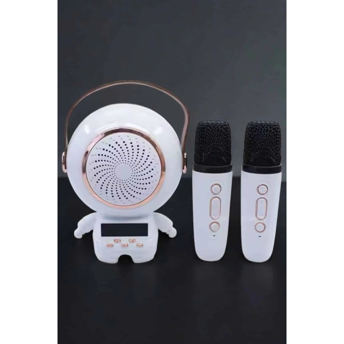 ÇOK SATAN Çift Mikrofonlu Karaoke Mikrofon Bluetooth Bağlantılı Dijital Göstergeli