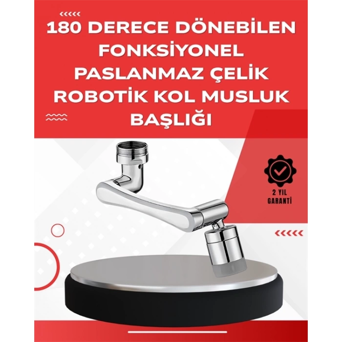 ÇOK SATAN Çift Su Akış Modlu Musluk Başlığı – 360° + 720° Tam Dönebilen 3 Kollu Yapı