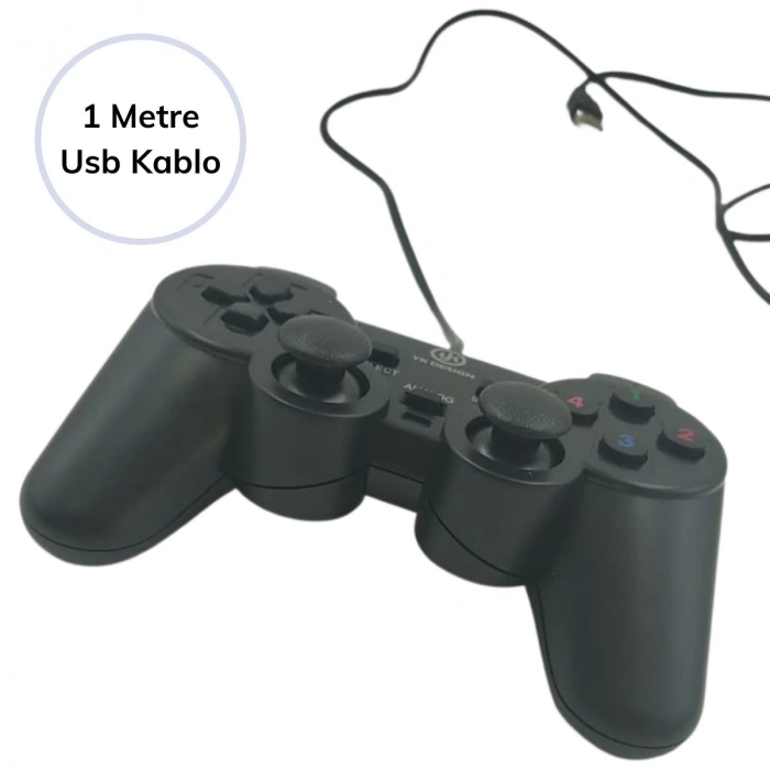ÇOK SATAN Çift Titreşimli Usb Kablolu Oyun Kolu Pc Uyumlu Vibration Gamepad