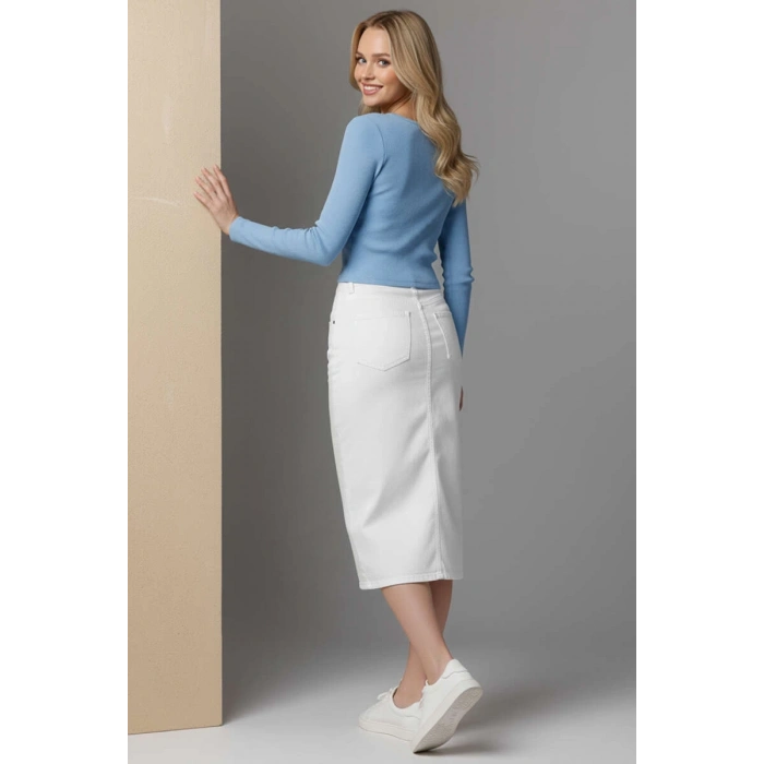 ÇOK SATAN Çıtçıt Detaylı Bluz Mavi T4343