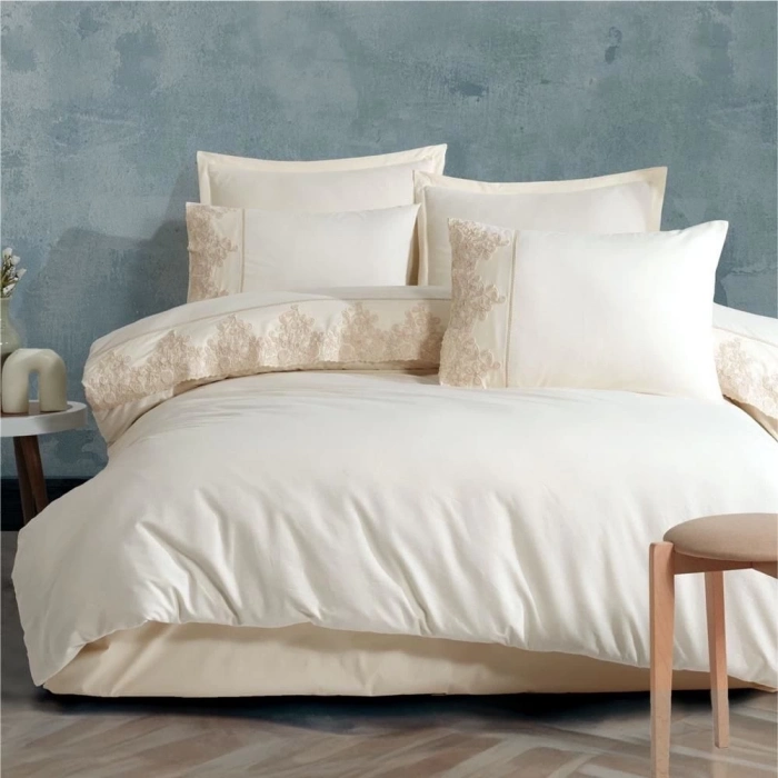 ÇOK SATAN Clasy Nevresim Takımı Çift Kişilik Osela V2 Ekru