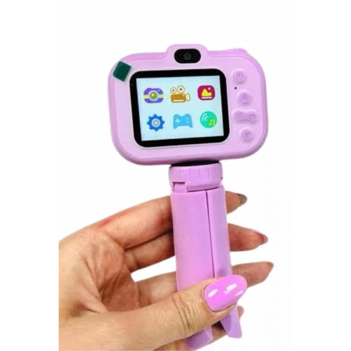 ÇOK SATAN Çocuk Için Eğitici Video Kamera Ayaklı Mini Fotoğraf Makinesi