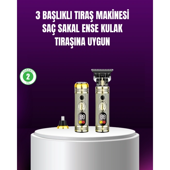 ÇOK SATAN Çok Fonksiyonlu Saç ve Sakal Düzeltici Set – USB Şarjlı